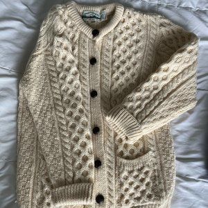 Aran Crafts Ireland Cardigan Size L 100% Wool